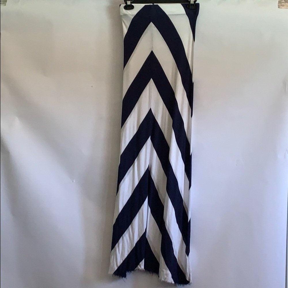 blue and white skirt